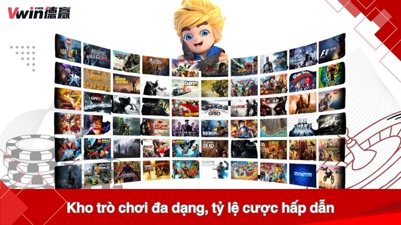Kho trò chơi đa dạng, tỷ lệ cược hấp dẫn
